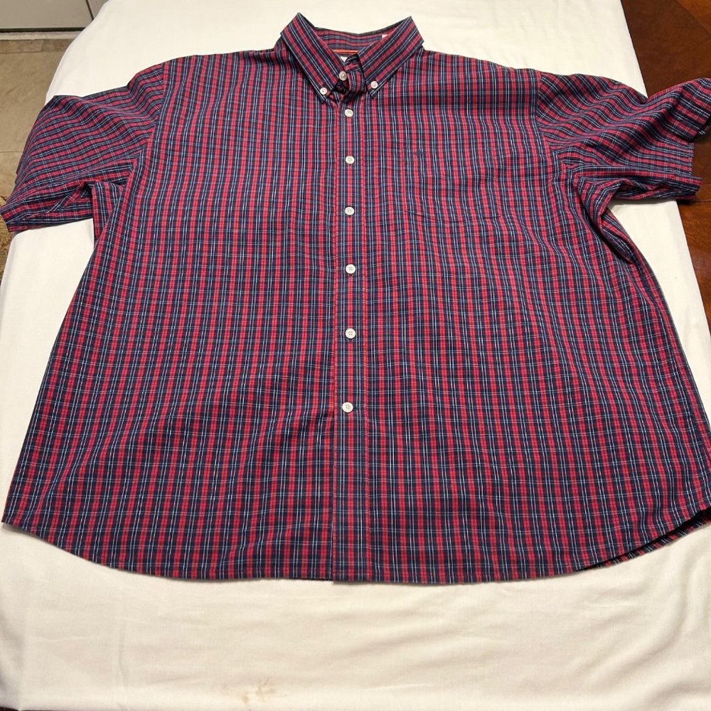 Dockers Men’s Button Down Short Sleeve Shirt Career Office Size XXL